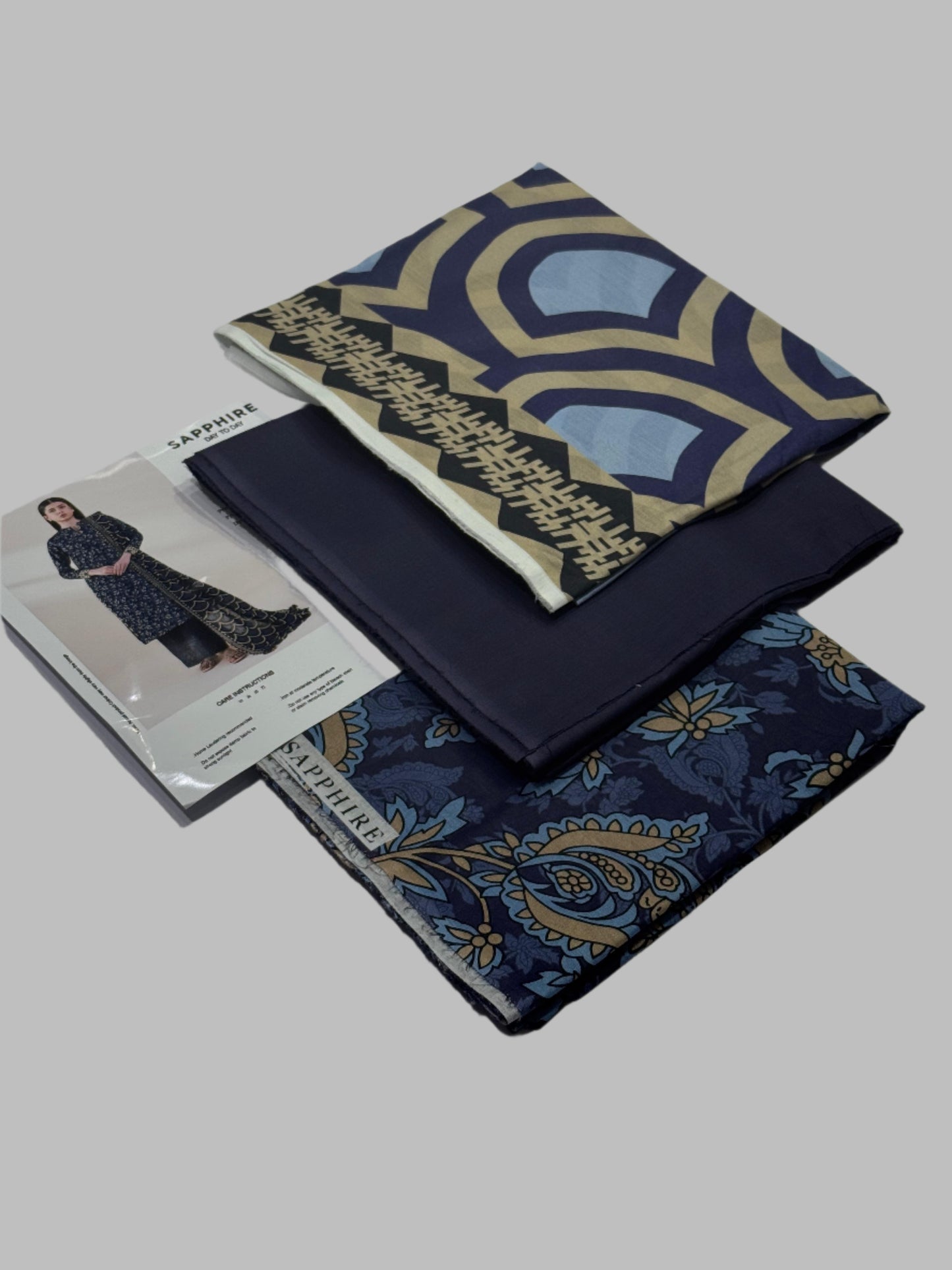 IU Collection IU-S-25-042- Digital Print lawn 3Pc Sapphire