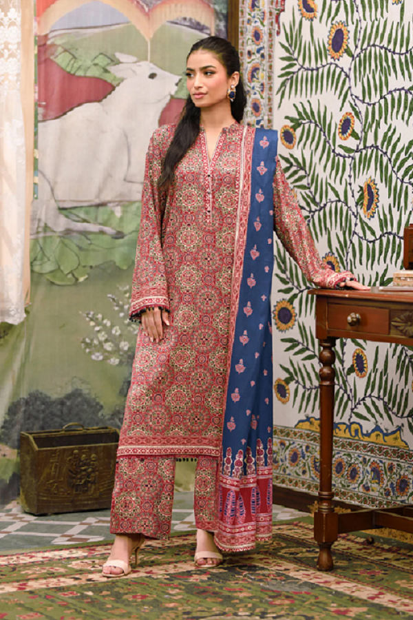 IU Collection IU-S-25-051- Digital Print lawn 3Pc So Kamal