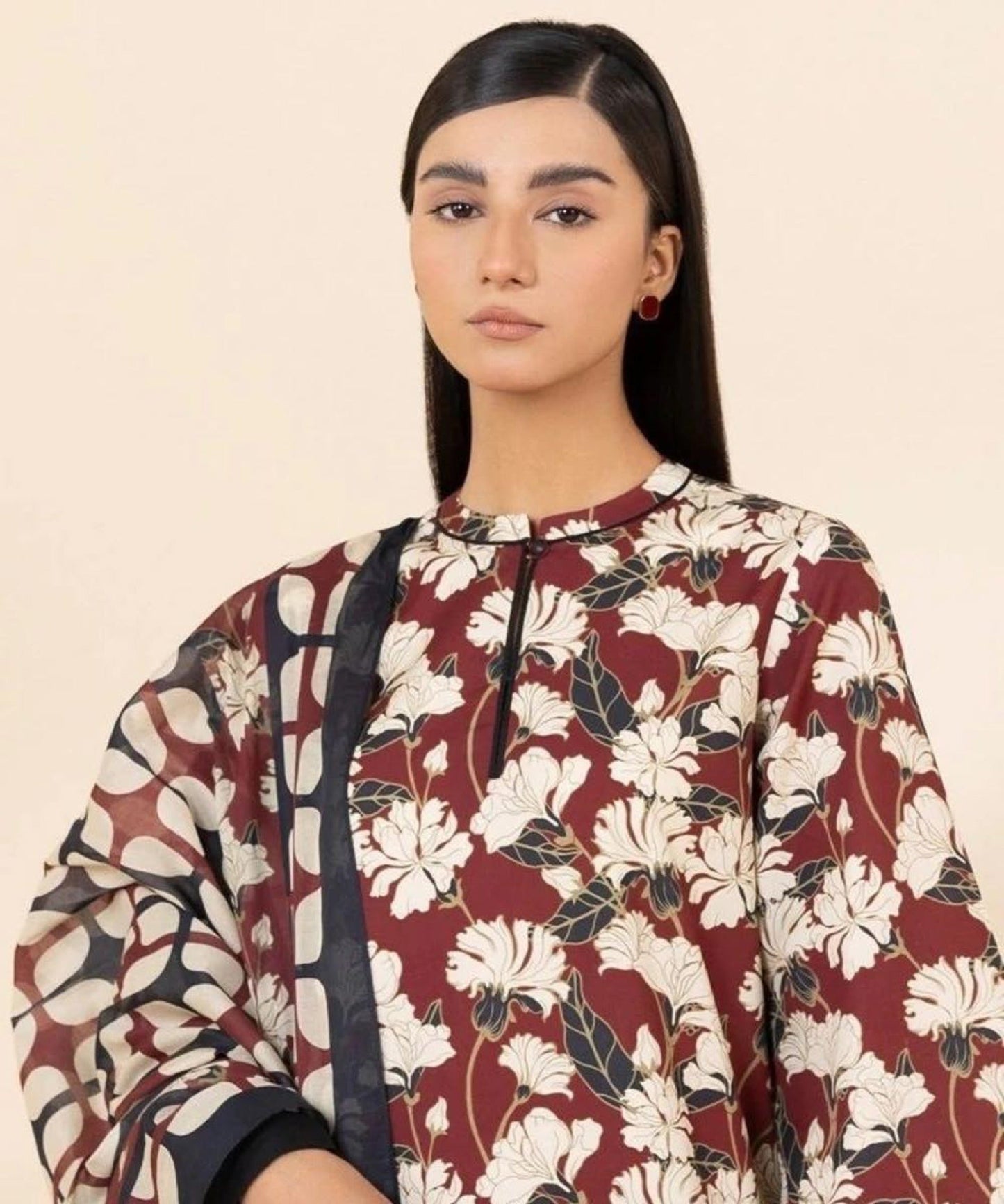 IU Collection IU-S-25-044- Digital Print lawn 3Pc Sapphire