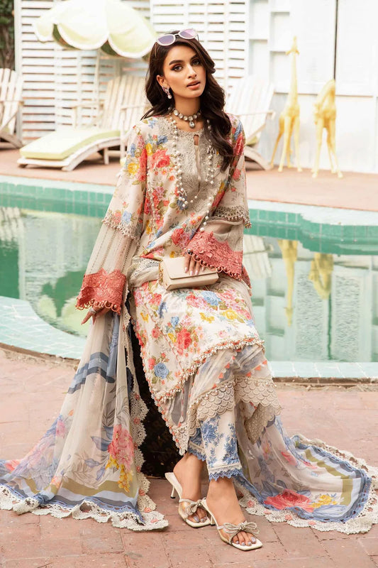 IU Collection IU-S-029- Digital Print lawn 3Pc M.Print