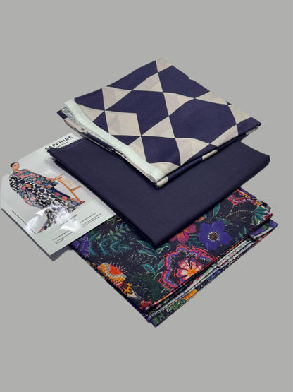 IU Collection IU-S-25-045- Digital Print lawn 3Pc Sapphire