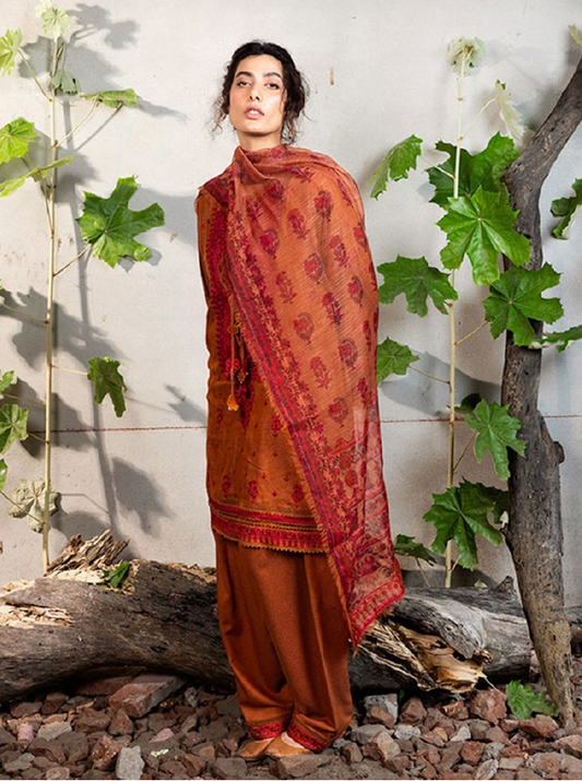 IU Collection IU-S-022-lawn Neckline Full Embroidered 3Pc Lawn Sobia Nazir