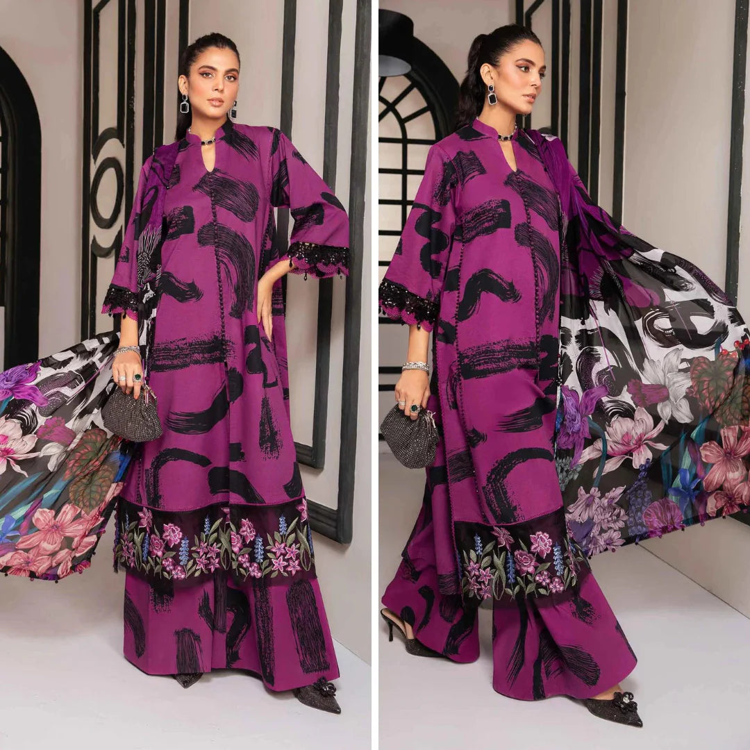 IU Collection IU-S-025- Digital Print lawn 3Pc M.Print