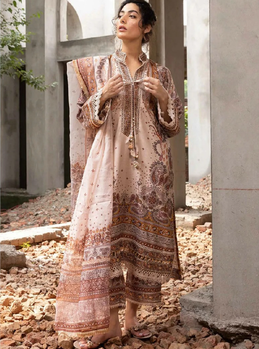IU Collection IU-S-023-lawn Neckline Full Embroidered 3Pc Lawn Sobia Nazir