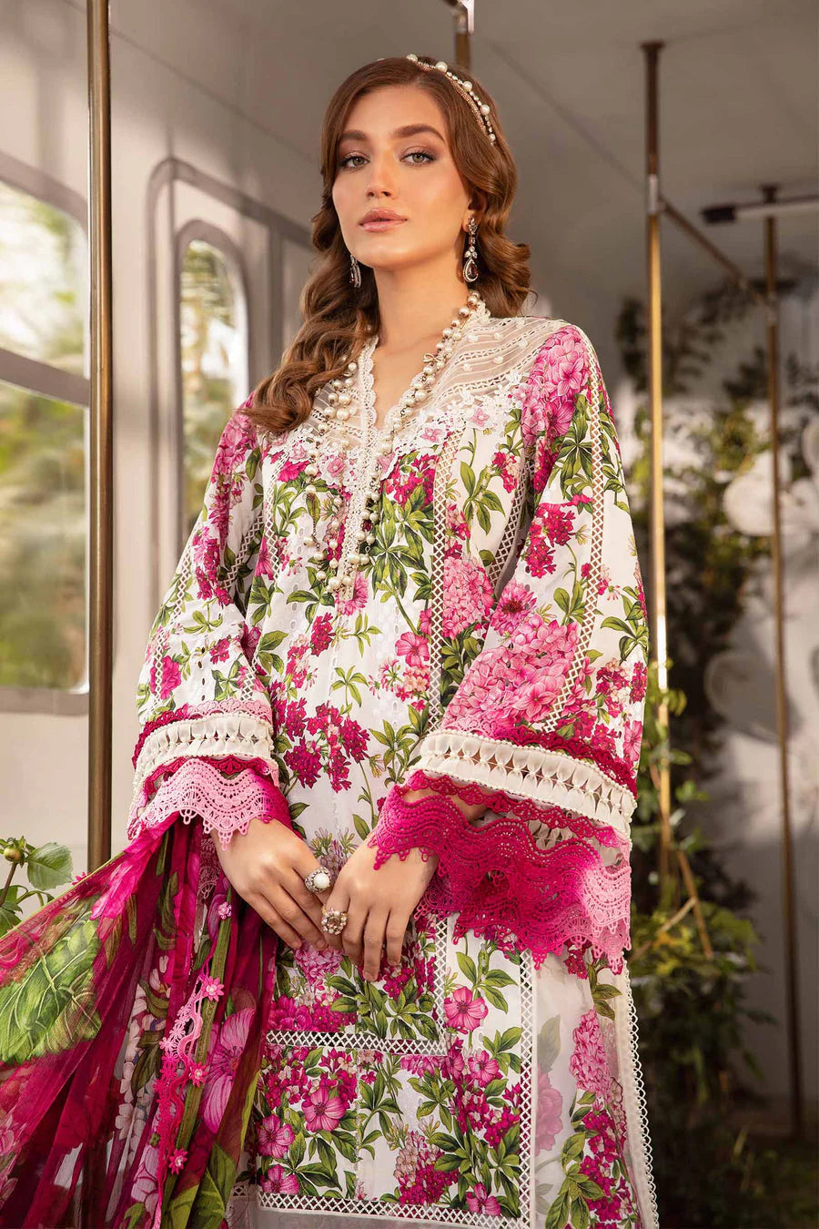 IU Collection IU-S-026- Digital Print lawn 3Pc M.Print