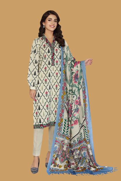 IU Collection IU-S-25-032- Digital Print lawn 3Pc Nishat