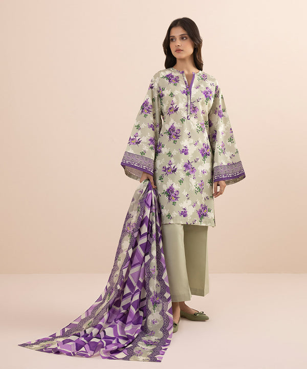 IU Collection IU-S-25-040- Digital Print lawn 3Pc Sapphire