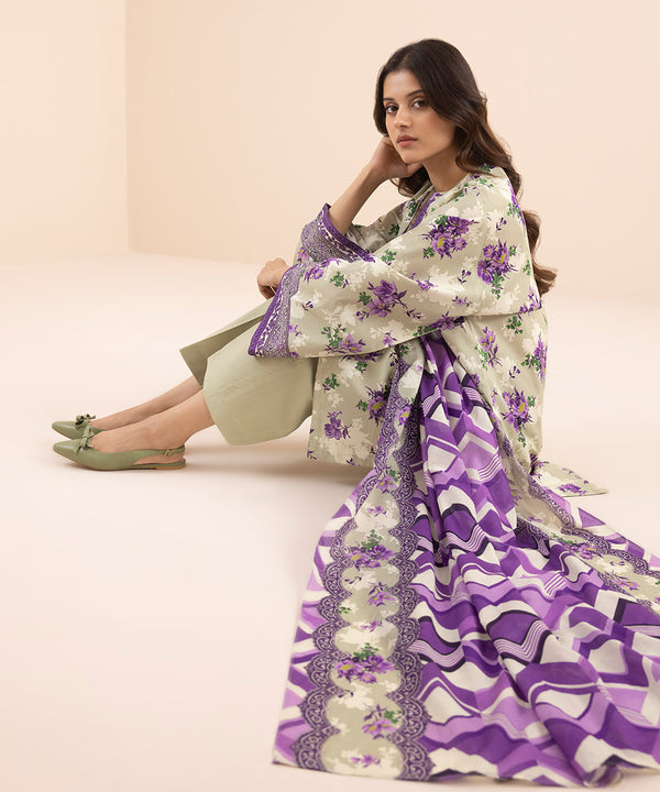 IU Collection IU-S-25-040- Digital Print lawn 3Pc Sapphire