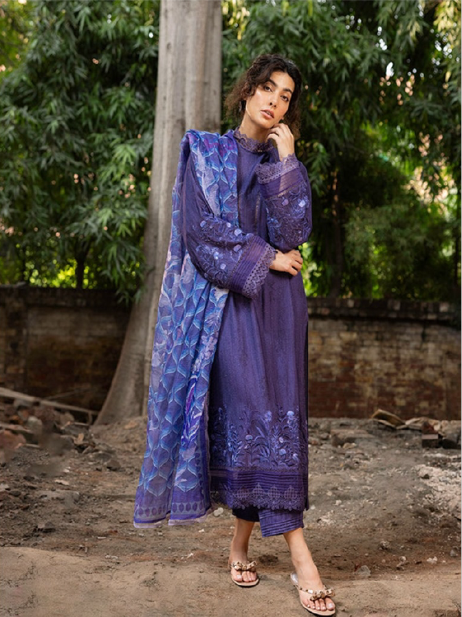IU Collection IU-S-016-lawn Neckline Full Embroidered 3Pc Lawn Sobia Nazir