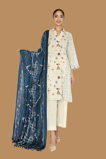 IU Collection IU-S-25-033- Digital Print lawn 3Pc Nishat