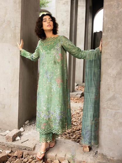 IU Collection IU-S-019-lawn Neckline Full Embroidered 3Pc Lawn Sobia Nazir