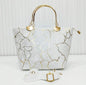 IU-HB-0081 Chic Girl's Velvet Printed Hand Bag - 1 Pc