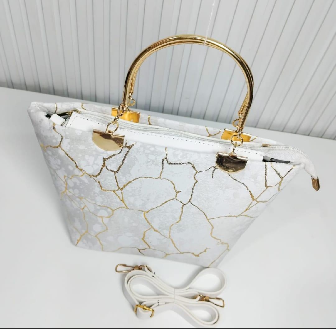 IU-HB-0081 Chic Girl's Velvet Printed Hand Bag - 1 Pc
