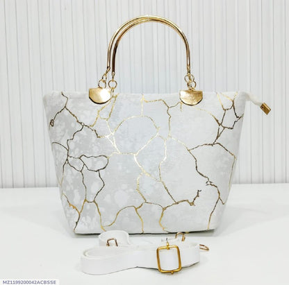 IU-HB-0081 Chic Girl's Velvet Printed Hand Bag - 1 Pc