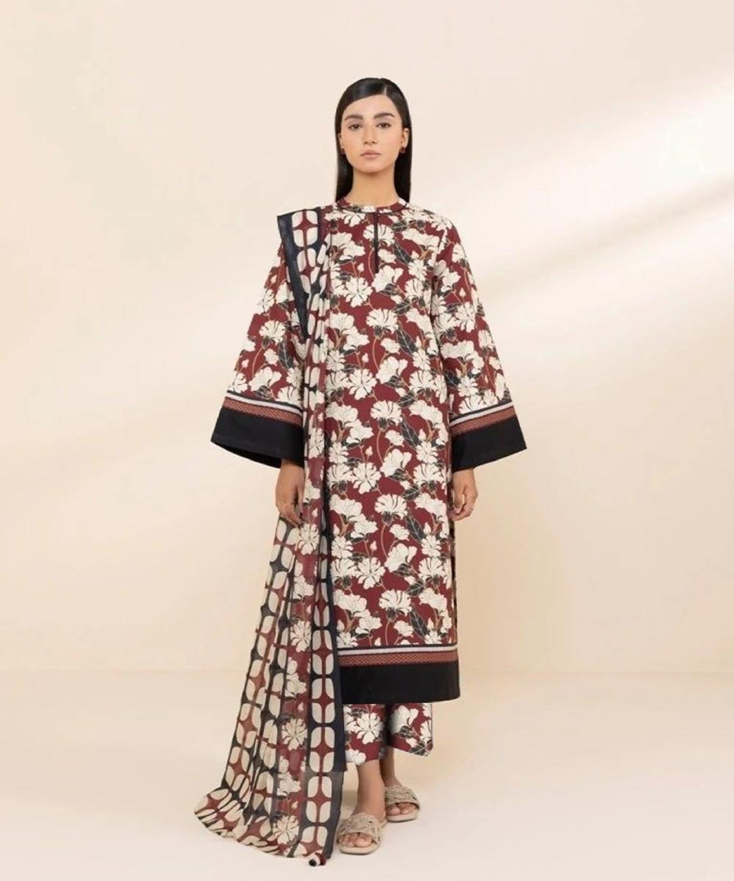 IU Collection IU-S-25-044- Digital Print lawn 3Pc Sapphire