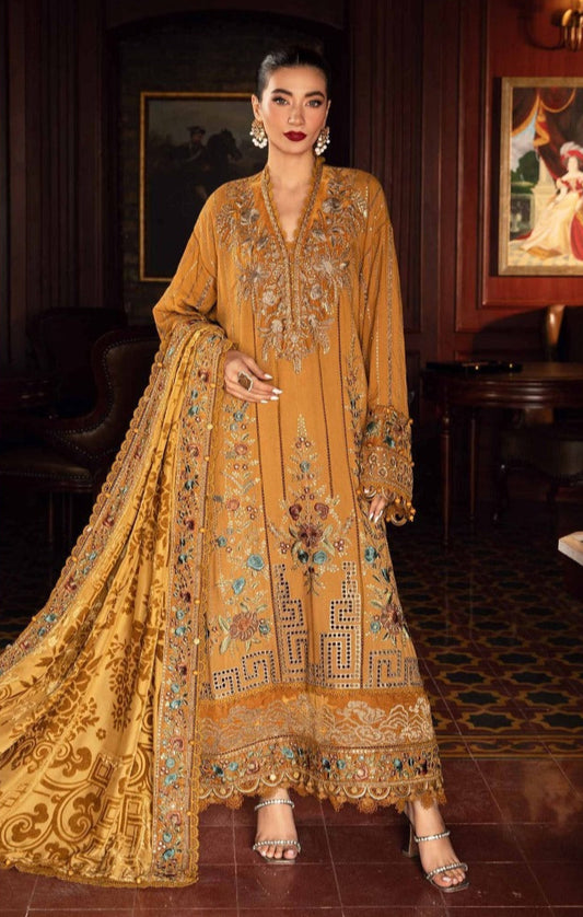 IU Collection IU-S-002-Embroidered Bana Dora 3Pc MARIA.B. Summer Festive Collection.