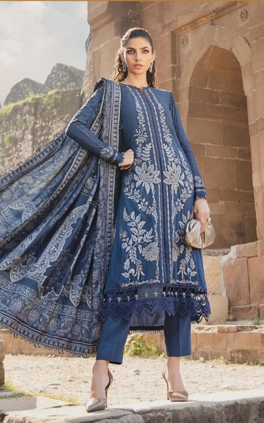 IU Collection IU-S-003-Embroidered Bana Dora 3Pc MARIA.B. Summer Festive Collection.