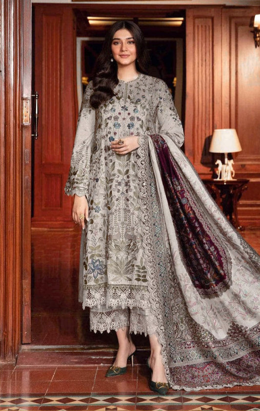 IU Collection IU-S-005-Embroidered Bana Dora 3Pc MARIA.B. Summer Festive Collection.