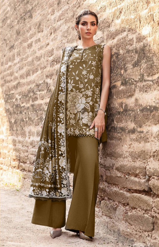 IU Collection IU-S-006-Embroidered Bana Dora 3Pc MARIA.B. Summer Festive Collection.