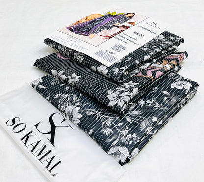 IU Collection IU-S-25-046- Digital Print lawn 3Pc So Kamal